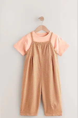 Next 100% Cotton Short Sleeve T-Shirt and Playsuit Set (3mths-7yrs)6 - 7 år (116 - 122cm)