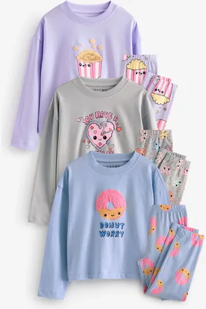 Next 100% Cotton Joggers Pyjamas 3 Pack (3-16yrs)7 år (122cm)