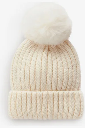 Next Rib Pom Strikhue Hatte og huer (3mdr.-16år)3 - 4 år (98 - 104cm)