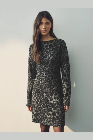 Next Mini Cosy Soft Touch Rib Seam Detail 100% Cotton DressS