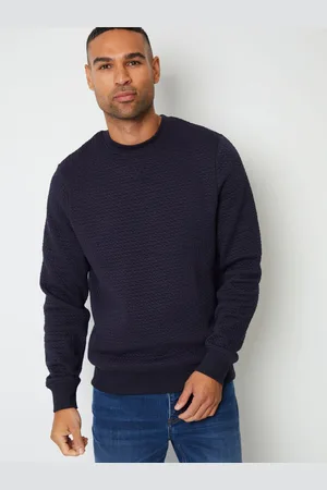 Threadbare Jacquard Textured Rund hals SweatshirtStor