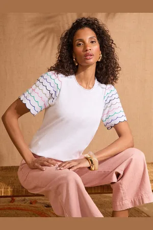 Love & Roses Jersey T-shirt med kammusling50