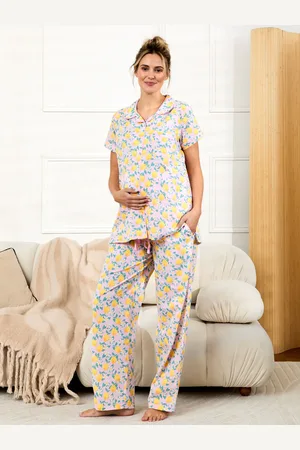 JoJo Maman Bébé Lemon Print Maternity Pyjamas Setlarge