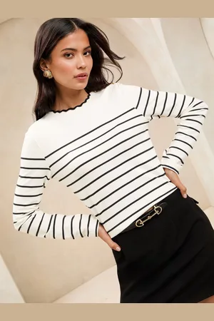 Lipsy London Long Sleeve Military Stripe Top42