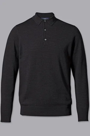Charles Tyrwhitt Pure Merino Polo Neck TrøjeL