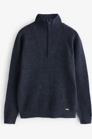Threadbare Quarter Zip Knitted JumperXXL