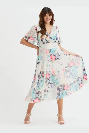 Scarlett & Jo Victoria Angel Sleeve Mesh Midi Long Kjole40
