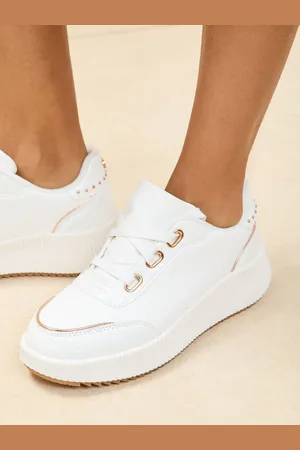 Lipsy London Flat Chunky Flatform Lace Up Trainerseu43