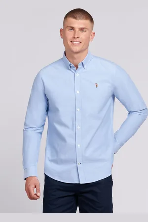 U.S. Polo Assn. U. S. Polo Assn. Mens 100% Cotton Peached Oxford ShirtL