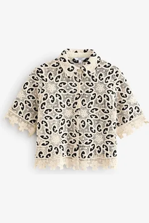 Next Crochet Lace Short Sleeve Shirt38