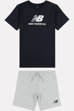 New Balance Drenge stablet logo 100% bomuld T-shirt og shorts