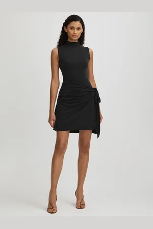 GOOD AMERICAN Jersey Wrap Front Mini KjoleXL