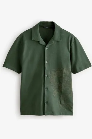 Next Embroidery Placement Button Through 100% Cotton Shirt4XL
