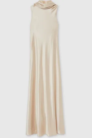 Reiss Fae Satin Cape Maxikjole40
