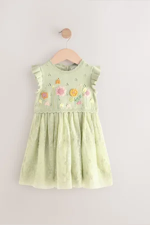 Next Floral Mesh Twofer Dress (3mths-10yrs)8 - 9 år (128 - 134cm)