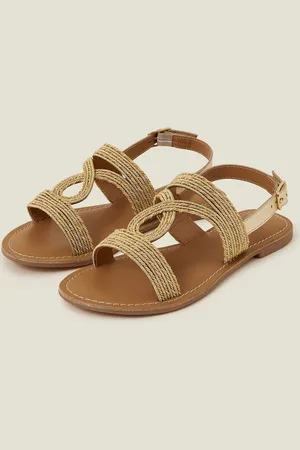 Accessorize Raffia Loop Strappy Sandalseu39