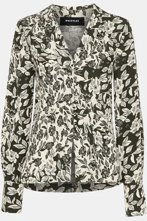 Whistles Cut Stems V-Neck Blouse44