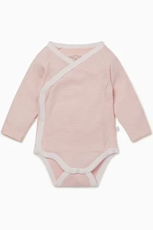 Mori Organic Cotton & Bamboo Long Sleeve Kimono Bodysuit9 - 12 måneder (74 - 80cm)