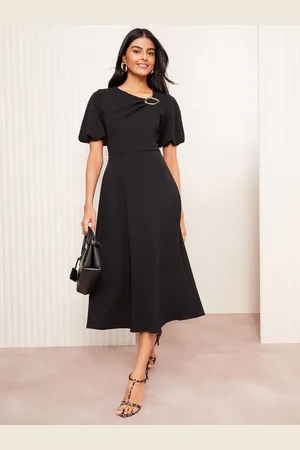 Friends Like These Short Sleeve Buckle Detail Tailored Dress44
