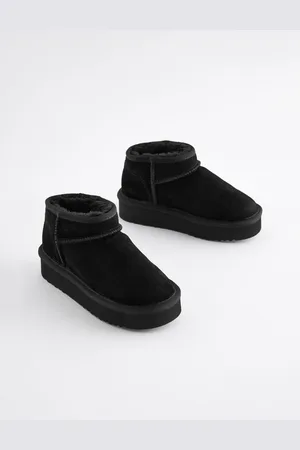 Next Suede Faux Fur Lined Pull On Ankle Boots