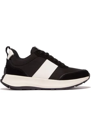 FitFlop F-Mode Flow Fabric Suede Leather Trainers