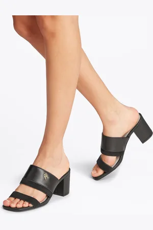 Tommy Hilfiger Leather And Suede Block Heeled Muleseu37