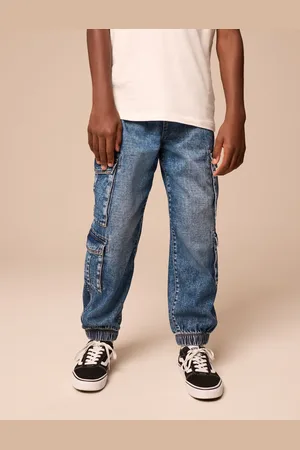 Next Balloon Denim Cargo 100% Cotton Jeans with Elasticated Waist (3-16yrs)15 år (170cm)