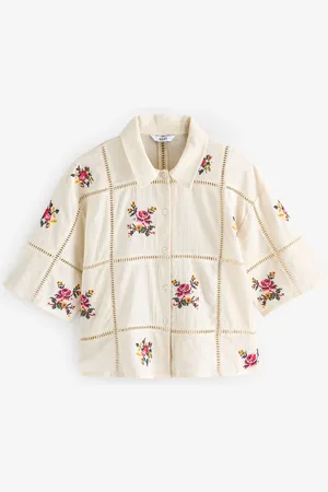 Next 100% Cotton Short Sleeve Boxy Shirtsmall
