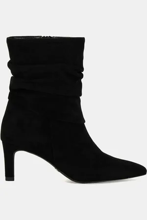 Novo Georgia Ruched Mid Heel Point Boots
