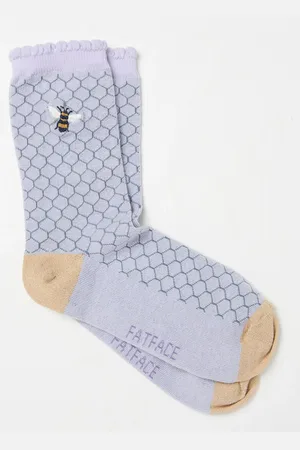 Fat Face FatFace Embroidered Bee Honeycomb SocksEn