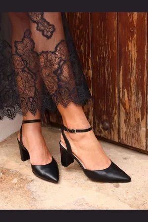 Linzi Rendall Open Back Block Heeled Courtsko