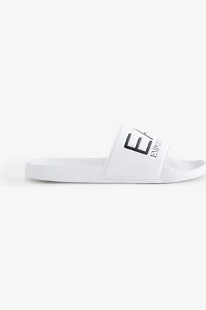 EA7 Emporio Armani Logo White Slidersuk10eu44