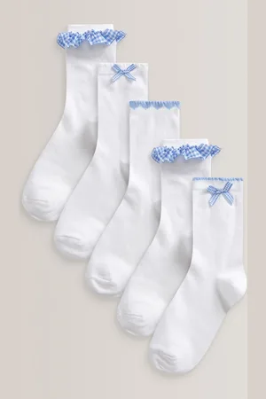 Next 5 Pakke Cotton Rich Ternet AnkelskolesokkerUK 9-12 Jnr.