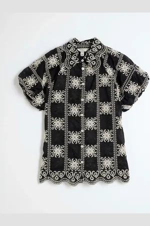River Island Mono Crochet Shirt38