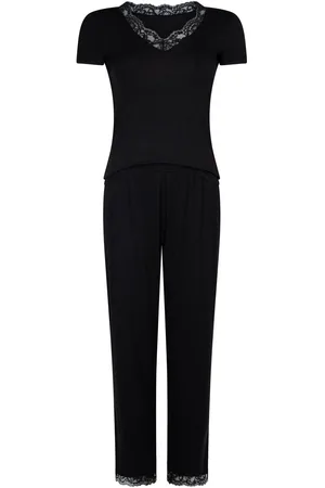Hunkemöller Hunkemöller Nanna Jersey Black Pyjamas Setlarge