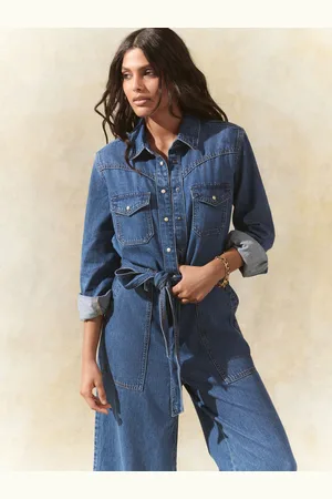 Next Western Denim 100% Cotton Jumpsuit40høj