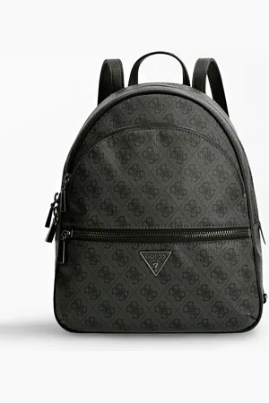Guess Monogram Logo Detail Black Backpacken