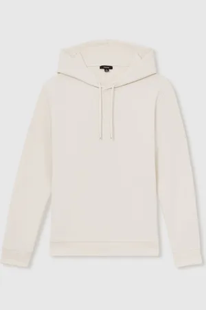 Reiss Fabien Interlock-Jersey Drawstring HoodieXS