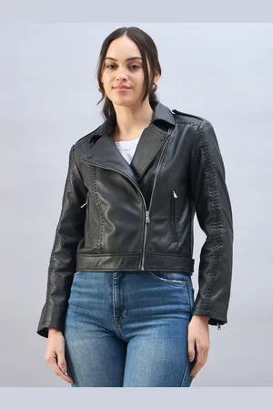 Urban Code Leather Biker Jacket With Whipstitching42