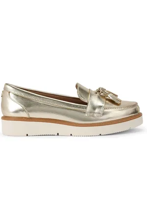 Kurt Geiger Gold Morly Tassel Shoes