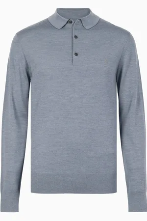 AllSaints AllSaints Mode Merino Longsleeve Polo ShirtXS