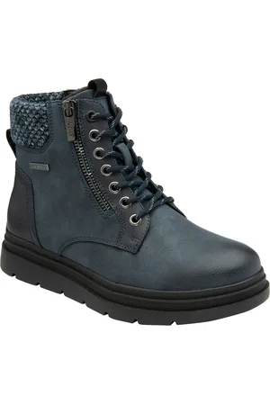 Lotus Zip Up Flat Ankle Boots