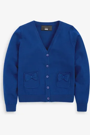 Next Cotton Rich Sløjfe Pocket School Cardigan (3-16år)7 år (122cm)