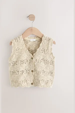 Next Hæklet 100% bomuldsvest (3-16år)104110cm