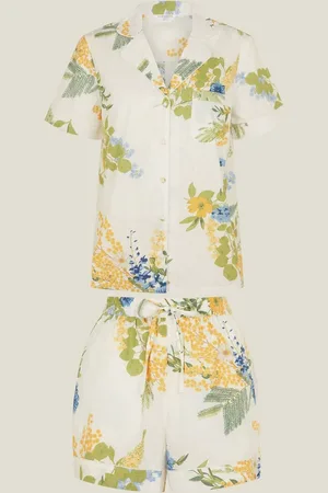 Accessorize Mimosa Floral Print 100% Cotton Pyjamas SetS