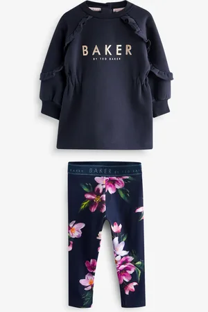 Ted Baker Blomster Legging og Longline Sweater Sæt2 - 3 år (92 - 98cm)