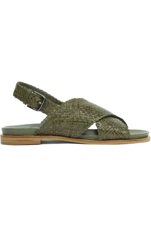 CELTIC & CO. Lædervævet cross-over sandaler9