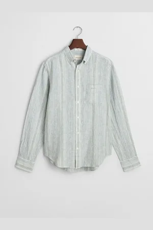 GANT Regular Fit Linen Stripe Shirtlarge