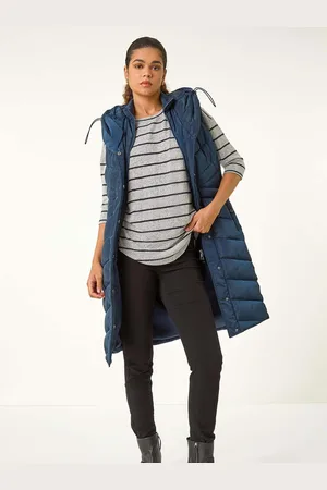 Roman Chevron Quiltet Med hætte Gilet44