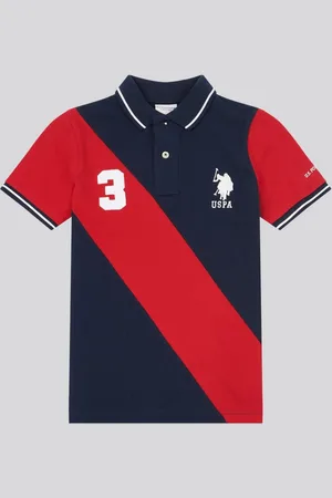 U.S. Polo Assn. U. S. Polo Assn. Boys 100% Cotton Sash Polo Shirt128134cm